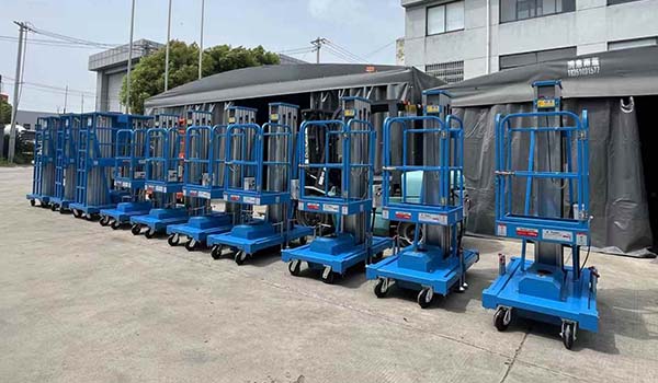Full Container Load | BS117-6 Single Mast Aluminum Lift Shipped to Malaysia