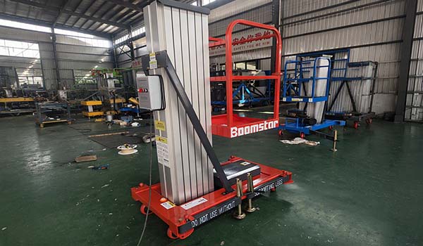 BS117-8 Single Mast Aluminum Lift Delivered for Indoor Aerial Projects in Argentina